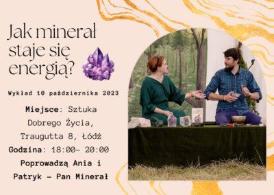 Jak minerał staje się energią?                                                     Wykład 10/10/2023